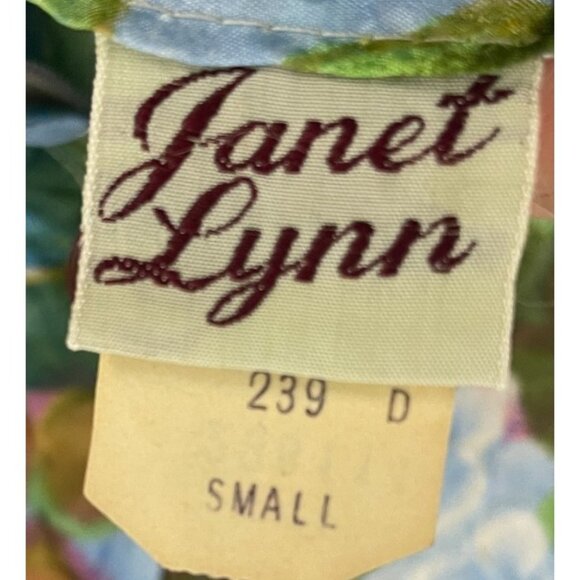 Vintage Janet Lynn Featherlite Womens Robe Housedress Small Blue Floral Quilted - Picture 3 of 8